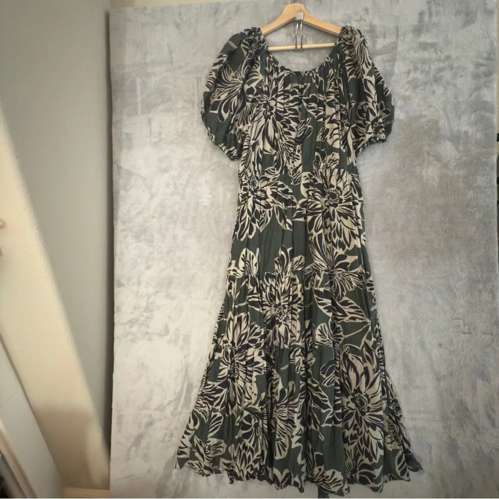 Velvet by Graham & Spencer Dress Raya Printed Silk Cotton Voile Maxi Dress - Picture 3 of 5